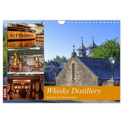 Whisky Distillery - Schottische Brennereien (Wandkalender 2026 DIN A4 quer), CALVENDO Monatskalender