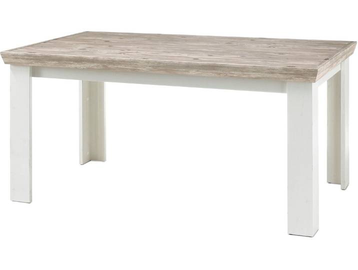 Esstisch HOME AFFAIRE Florenz , weiss (weiß, eichefarben), B:160cm H:76cm T:90cm, Tische, Esstisch, Breite 160 cm.