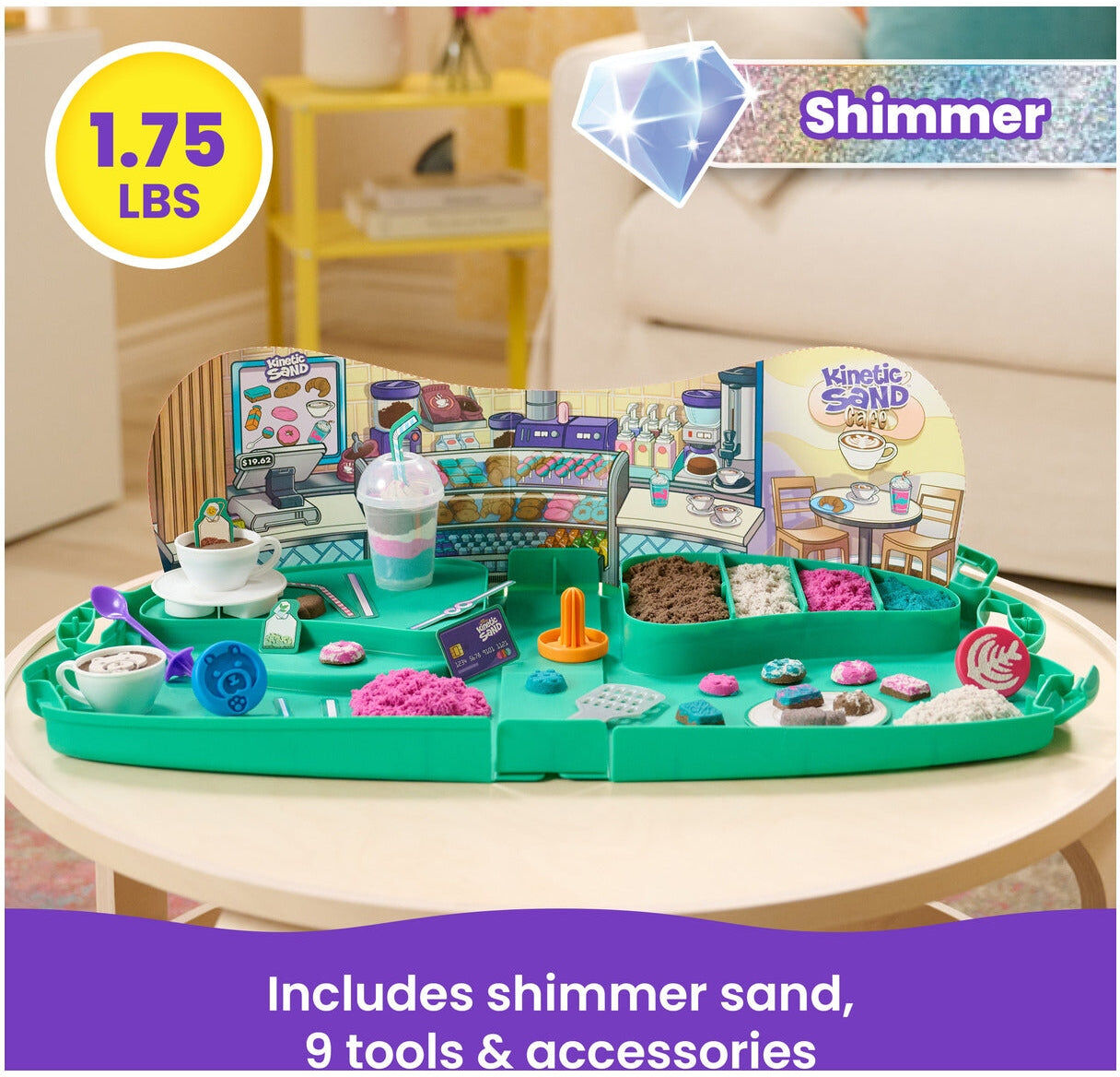Kinetic Sand Café Case Playset with 793g Sand by Spin Master