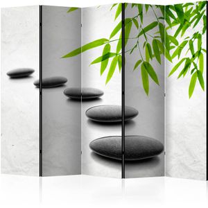 Artgeist Paravent Zen Stones II, innen, 5-teilig, aus Holz / Stoff, einseitig bedruckt, 225 x 172 cm