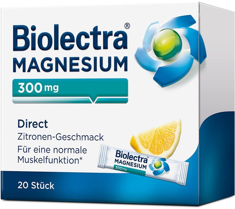 Biolectra Magnesium 300 mg Direct Zitrone 20stk