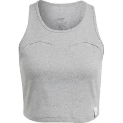 ADIDAS Damen Lounge Rib Tanktop, Größe L in Silber Silber