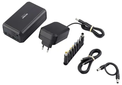 VOLTCRAFT VC-2700 Powerbank 27000 mAh USB PD 3.0, USB PD 2.0, PPS, Fast Charge Li-Ion Schwarz gleichzeitiges Laden und Entladen