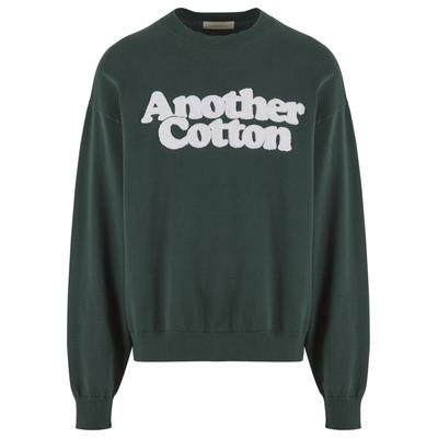 Rundhalspullover ANOTHER COTTON LAB "Another Cotton Lab", Herren, Gr. XXL, grün, 100% Baumwolle, mehrfarbig, oversize, Rundhals, Pullover Rundhalspullover
