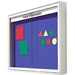 Informationsvitrine W1 mit Klettenstoff