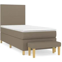 vidaXL, Bett, Inlunville (Knopfheftung Design) (90 x 190 cm)
