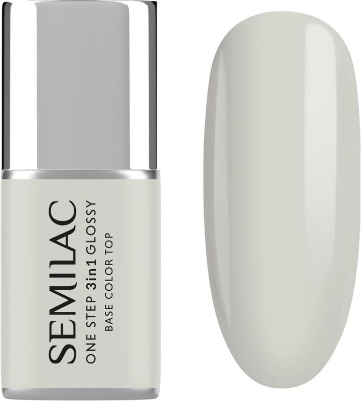 Semilac One Step 3in1 Glossy gel nail polish shade 110 The White 7 ml