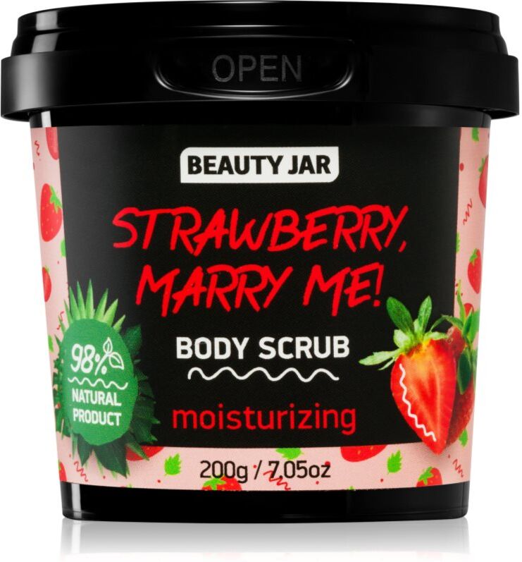 Beauty Jar Strawberry, Marry Me! moisturising body scrub 200 g