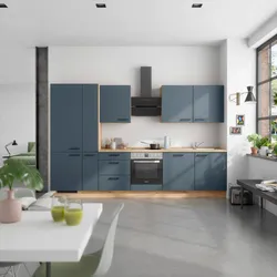 Küchenleerblock Easytouch High o. Geräte Blau