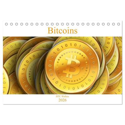 Bitcoins (Tischkalender 2026 DIN A5 quer), CALVENDO Monatskalender