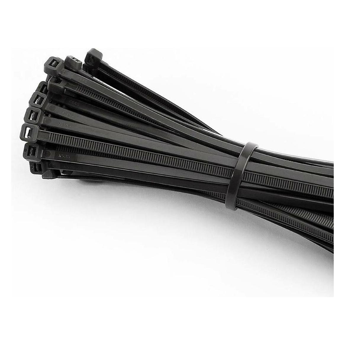EDM Kabelbinder aus Nylon 48411 Schwarz (100 Stück) (Kunststoffkabelbinder, 200 mm, 100 Stk.) (45262387)