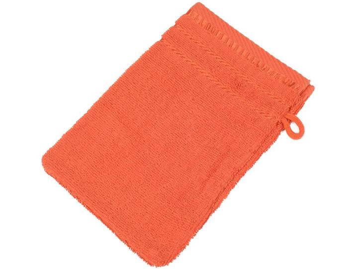 Waschhandschuh GÖZZE Berlin , orange, B:17cm L:24cm, Frottier, Handtücher, Waschhandschuh