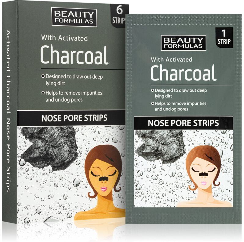 Beauty Formulas Charcoal nose pore strips for blackheads 6 pc