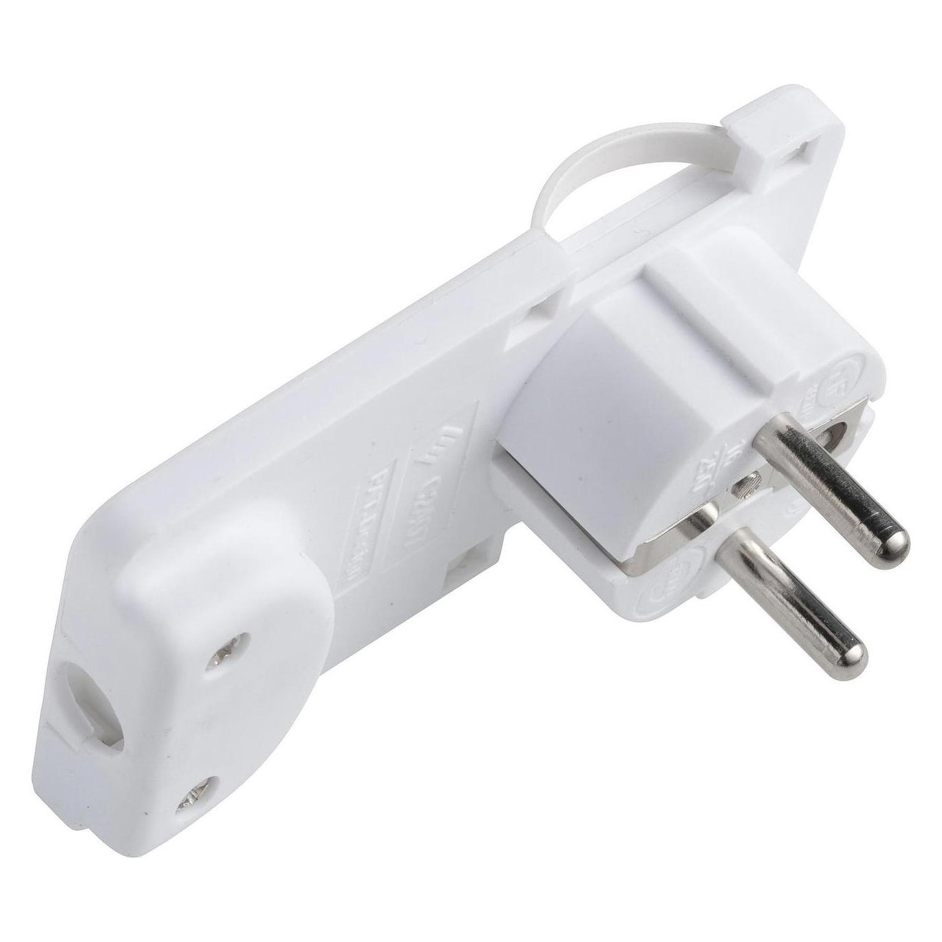 MicroConnect Schuko Angled Power Plug White Form : Flat (PESCHPLUG-W)