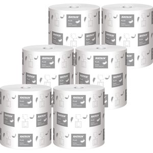 Katrin Handtuchrollen Plus System M2, 57795, 2-lagig, hochweiß, 20,9cm x 130m, 6 Rollen