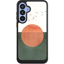 Nivocase Hülle für Samsung Galaxy A55 5G Handyhülle NIVOcore Case Schwarz Sonnenschein Sonnenuntergang (Samsung Galaxy A55), Smartphone Hülle, Schwarz