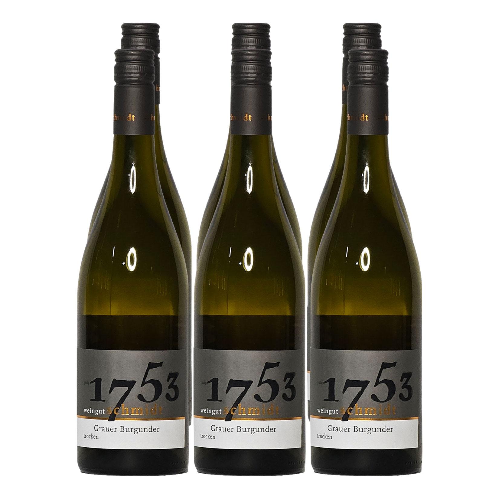 Weingut Schmidt Weißer Burgunder trocken 13,0 % vol 6 x 0,75 Liter (2024er)