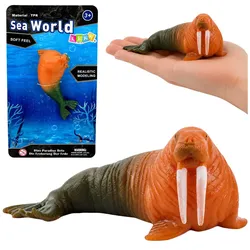 Walross-Gummifigur, dehnbar, realistisches Meeressäugetier, 13 cm