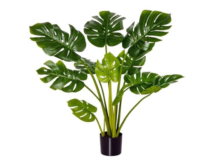 HOMCOM Künstliche Pflanzen 110 cm Künstlicher Monstera im Topf Kunstbaum