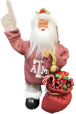 Santa's Workshop "NCAA 12"" Texas A and M Animated/Musical Santa"