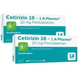 Cetirizin 10 - 1A PHARMA® Doppelpack 2X100 St