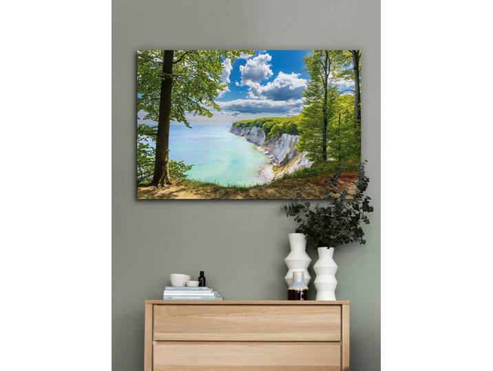 Bild Kreidefelsen an der Küste der Ostsee auf der Insel Rügen , Bunt