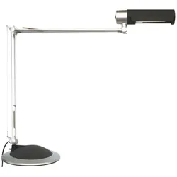 MAUL Tischleuchte MAULoffice E27 LED 3.000 K Klemmfuß Standfuß silber