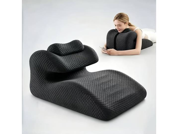 Coussin ergonomique en forme de cale, coussin pour dormir sur le ventre, coussin de lecture au lit, soutien dorsal, design ergonomique