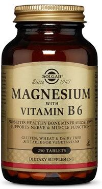 SOLGAR MAGNESIUM + B6 Kosttilskud 250 stk