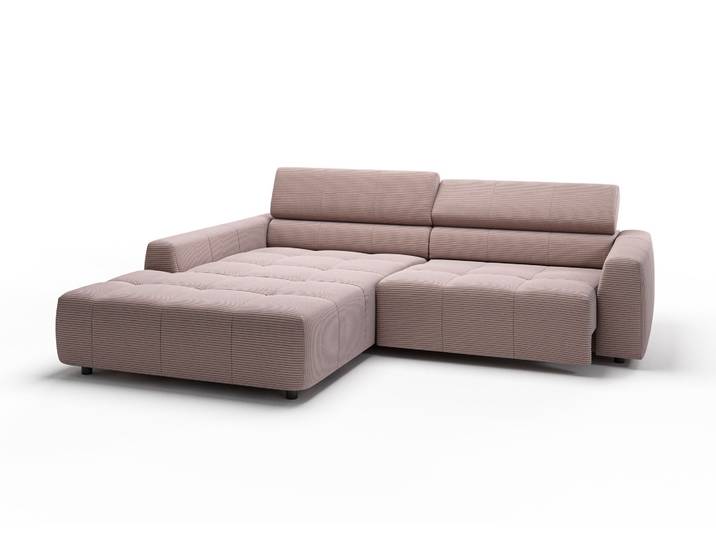 Candy Denver Ecksofa Cord motorische Sitztiefenverstellung