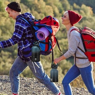 All Categories Goods Thermos Bottle Large Capacity Stainless Steel Thermal Water Bottle, Cold And Hot Vacuum Flask With Rope Gym pink
