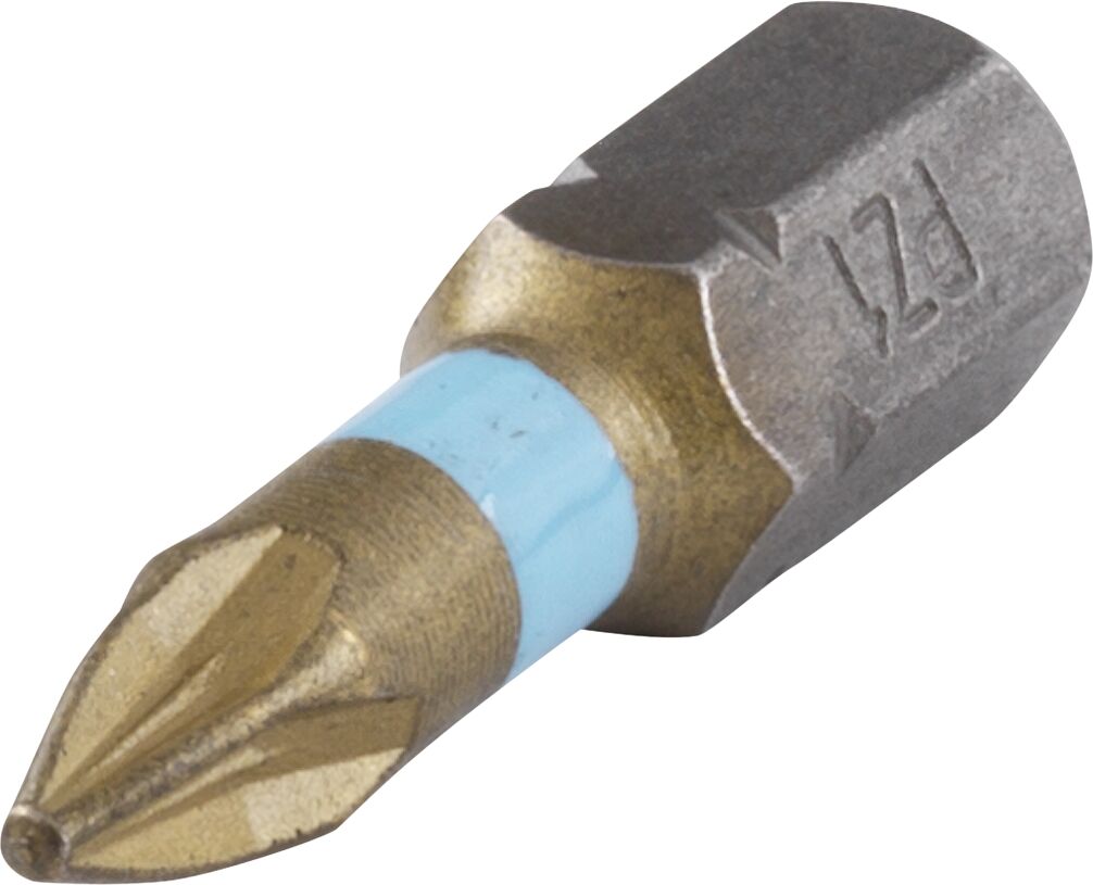 wolfcraft Torsion TiN-Bits, Pozidriv-Antrieb (PZ1), 2-er Pack