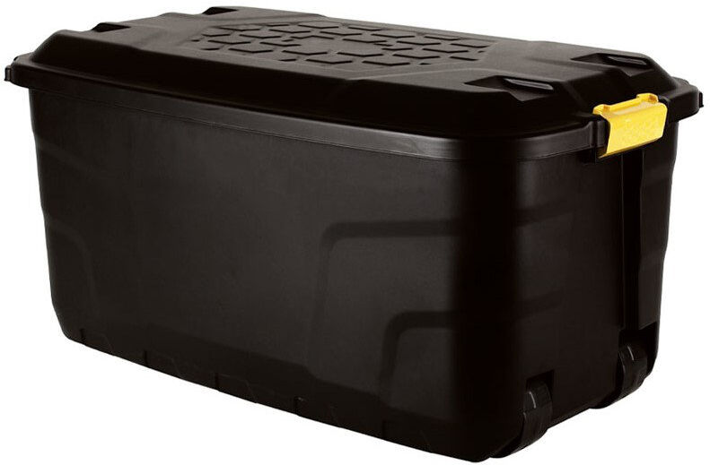 Dakota Fields Adigun Plastic Storage Tub & Tote Black 145L