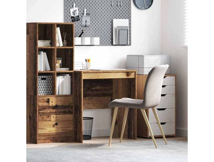Bureau bois ancien 70x50x76 cm bois ingénierie bureau effet vieilli compact