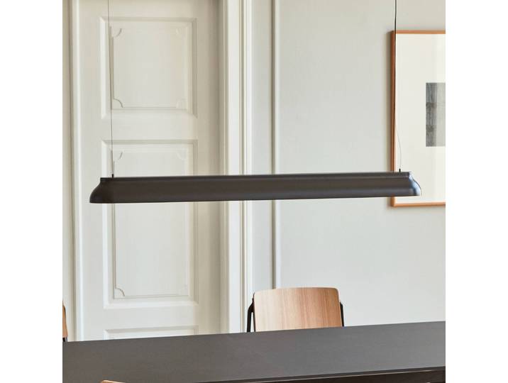 Design hanglamp PC Linear, dimbaar, zwart, Woon-/ Eetkamer, Aluminium, Design, hanglamp