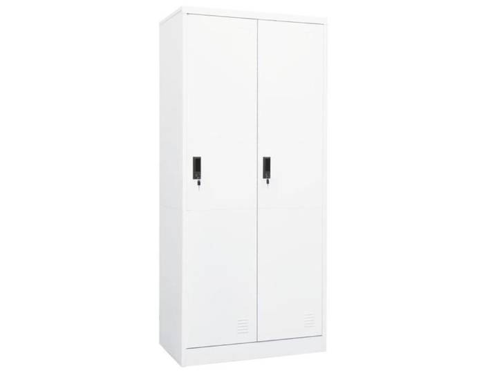 Garde-robe - VIDAXL - Blanc - 80x50x180 cm - 2 étagères - 2 serrures