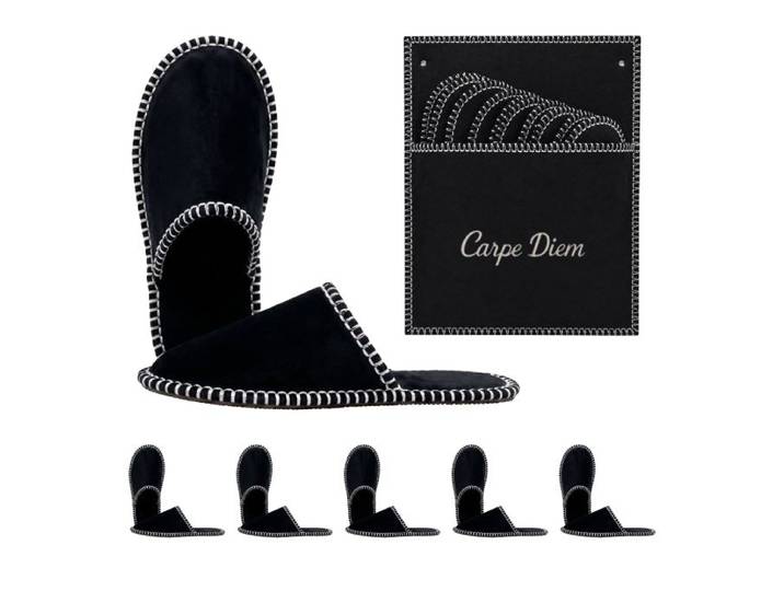 Relaxdays 6 paires de chaussons en feutre