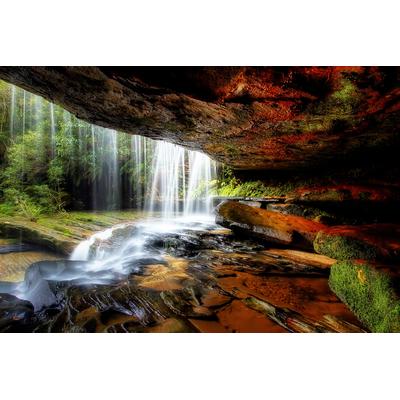 Fototapete PAPERMOON "Photo-Art MARK LUCEY, UNTER DER LEISTE", bunt, B:5m L:2,8m, Vlies, Tapeten