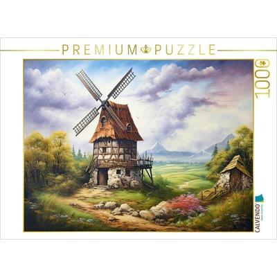 CALVENDO Puzzle Frühlingserwachen mit Windmühle | 1000 Teile Lege-Größe 64x48cm Foto-Puzzle für glückliche Stunden, Sonstige von , Calvendo Puzzle