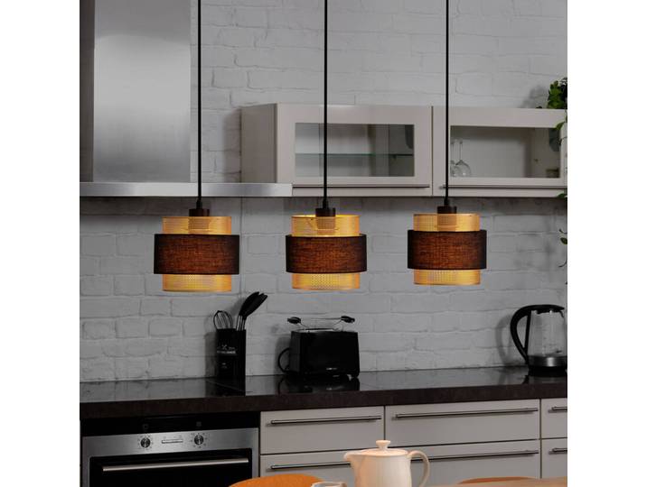 OSRAM Hängelampe Decor Hornet, dimmbar, schwarz, für Wohn- / Esszimmer, Textil / Stoff / Seide, Modern, Pendelleuchte