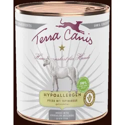 Terra Canis Hypoallergen 800g Hundenassfutter Sparpaket 12 x 800 Gramm Pferd mit Topinambur