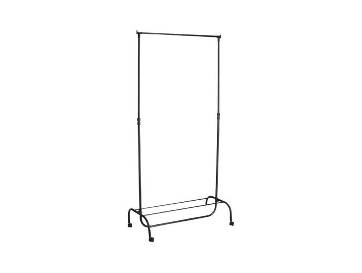 Garderobenständer ZELLER PRESENT 86 x 43 x 108-175 cm, Schwarz , schwarz, B:86cm H:175cm T:43cm, Kunststoff, Metall, Garderobenständer, Garderobenständer