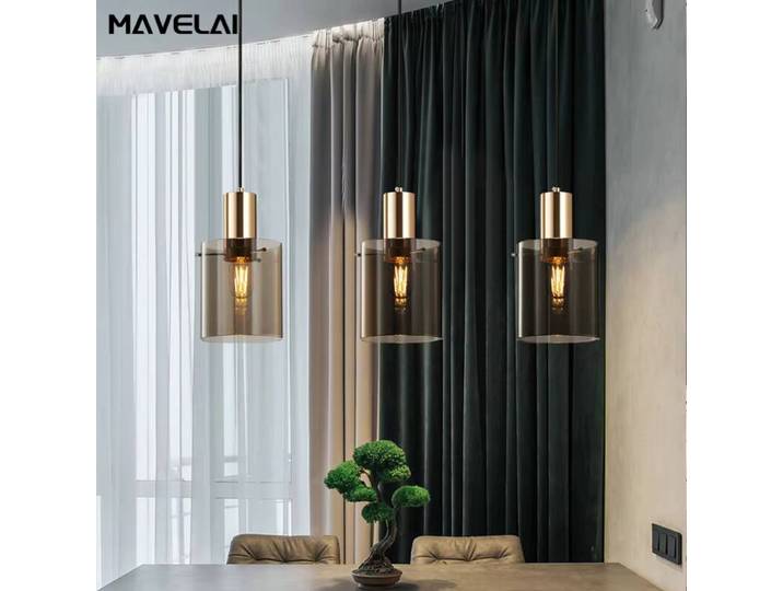 Moderne LED lustre en verre Foyer café salon salle à manger chambre lustre éclairage hôtel intérieur lustre