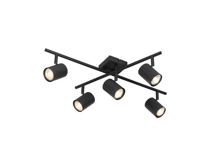 Spot plafond en acier noir