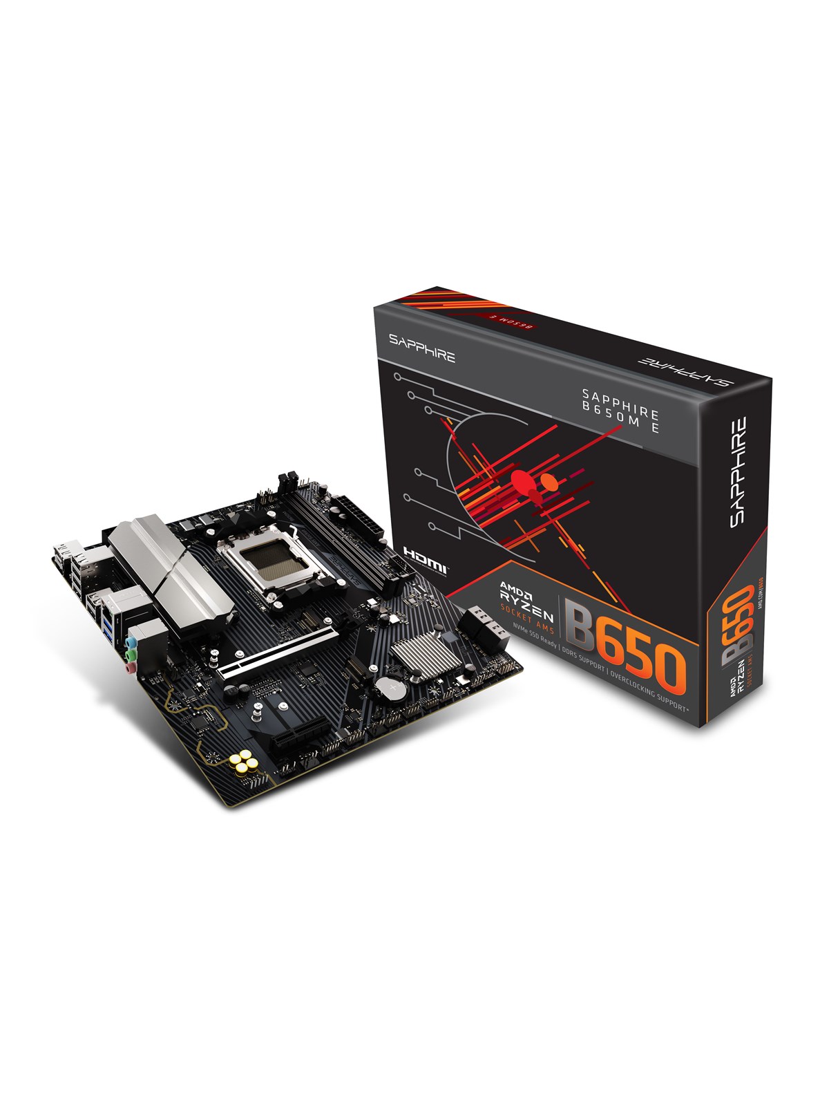 Sapphire B650M-E Mainboard - AMD B650 - AMD AM5 - DDR5 RAM - Micro-ATX
