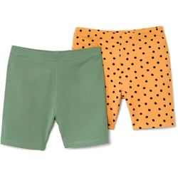 Tchibo - 2 Kinder-Radler-Leggings - Gr. 158/164 - schwarz/gepunktet