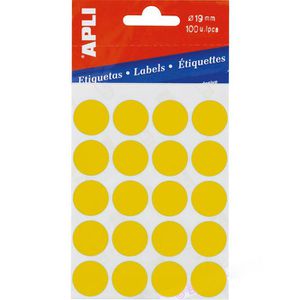 APLI 2063 gelb 19mm Markierungspunkte