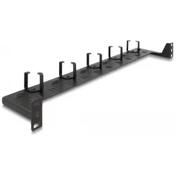 Delock 48,30cm (19") LWL Rangierpanel 1 HE schwarz, Serverschrank Zubehör, Schwarz