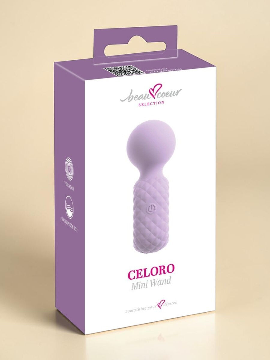 beau coeur Vibromasseur Mini Wand rechargeable en silicone doux