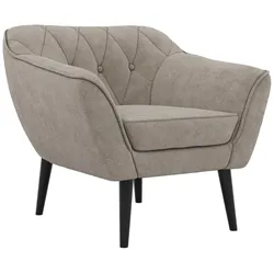 SESSEL PIRS - Greige Strukture - Schwarze Beine